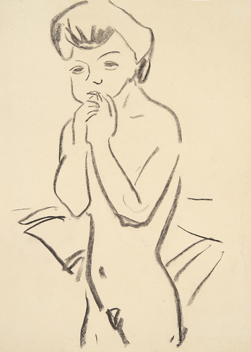 Stehender weiblicher Akt